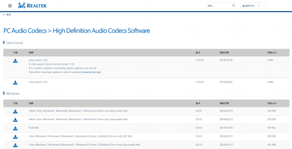 下載Realtek聲卡驅(qū)動(dòng)
