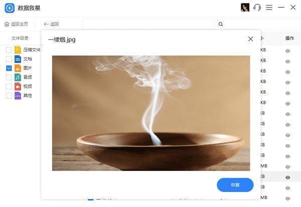 預覽并確認需要恢復的數(shù)據(jù)