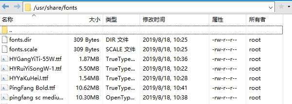 Linux系統(tǒng)默認(rèn)字體安裝位置